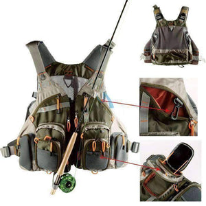 Fishing Vest With Rod Holder - OutdoorsAdventurer
