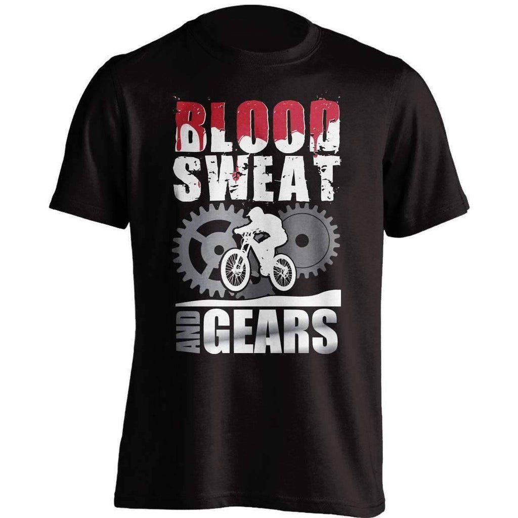 "Blood, Sweat And Gears" Mountain Biking T-Shirt - OutdoorsAdventurer