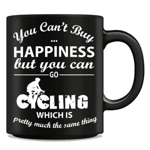 "You Can't Buy Happiness But You Can Go Cycling" Mug - OutdoorsAdventurer
