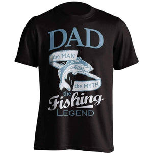 "Dad, The Man, The Myth, The Fishing Legend" T-Shirt - OutdoorsAdventurer