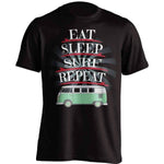 "Eat Sleep Surf Repeat" Surfing T-Shirt - OutdoorsAdventurer
