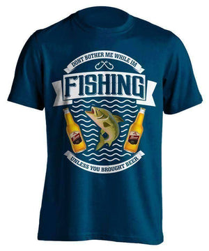 "Don't Bother Me While I'm Fishing..." Fishing T-Shirt - OutdoorsAdventurer