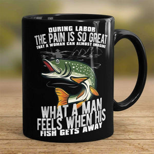 "What A Man Feels When His Fish Gets Away" Fishing Mug - OutdoorsAdventurer