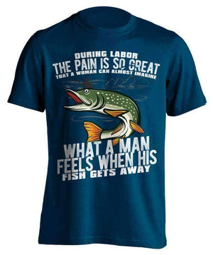 "What A Man Feels When His Fish Gets Away" Fishing T-Shirt - OutdoorsAdventurer