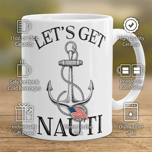 "Let's Get Nauti" Sailing Mug - OutdoorsAdventurer
