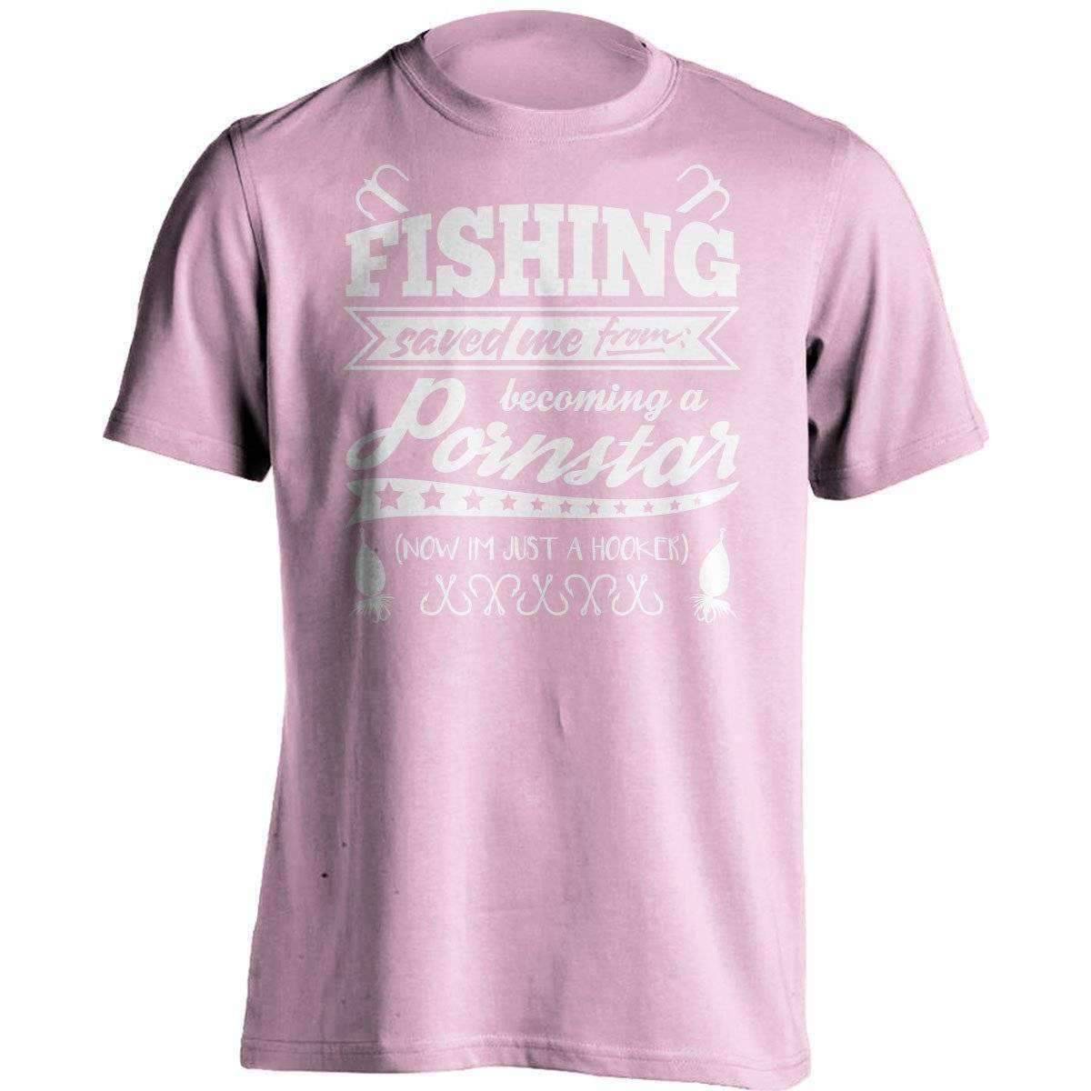 "Fishing Saved Me From Becoming A Pornstar..." Fishing T-Shirt - OutdoorsAdventurer