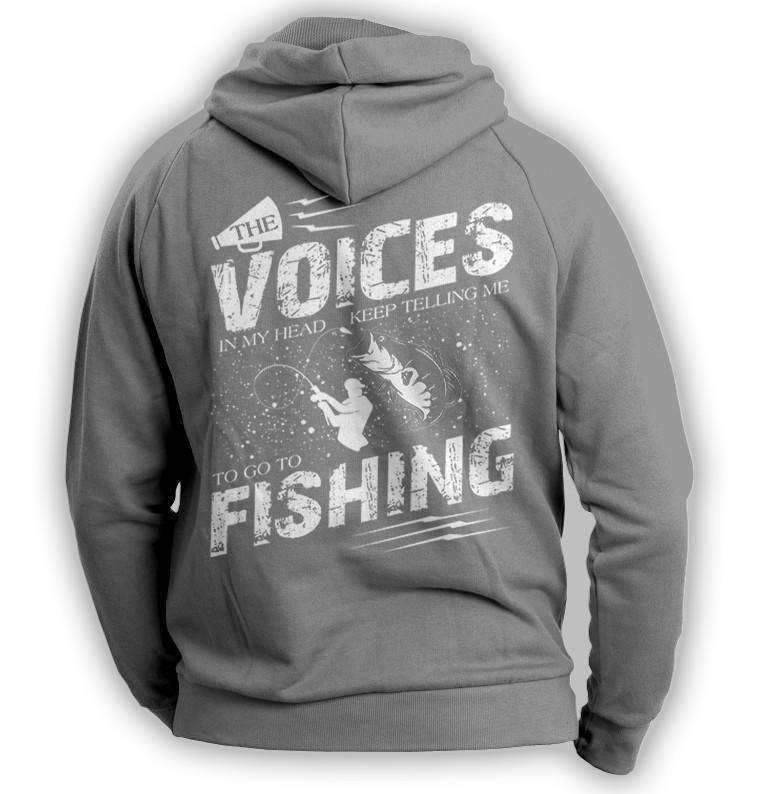 "The Voices In My Head Keep Telling Me To Go Fishing" Hoodie - OutdoorsAdventurer