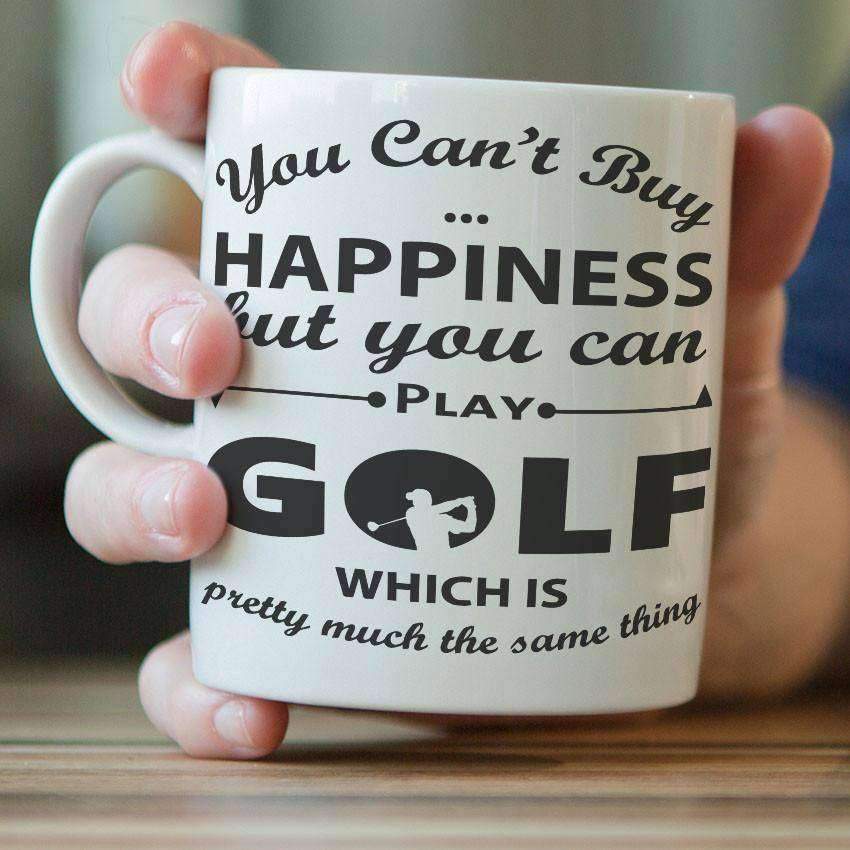 "You Can't Buy Happiness But You Can Play Golf" Mug - OutdoorsAdventurer