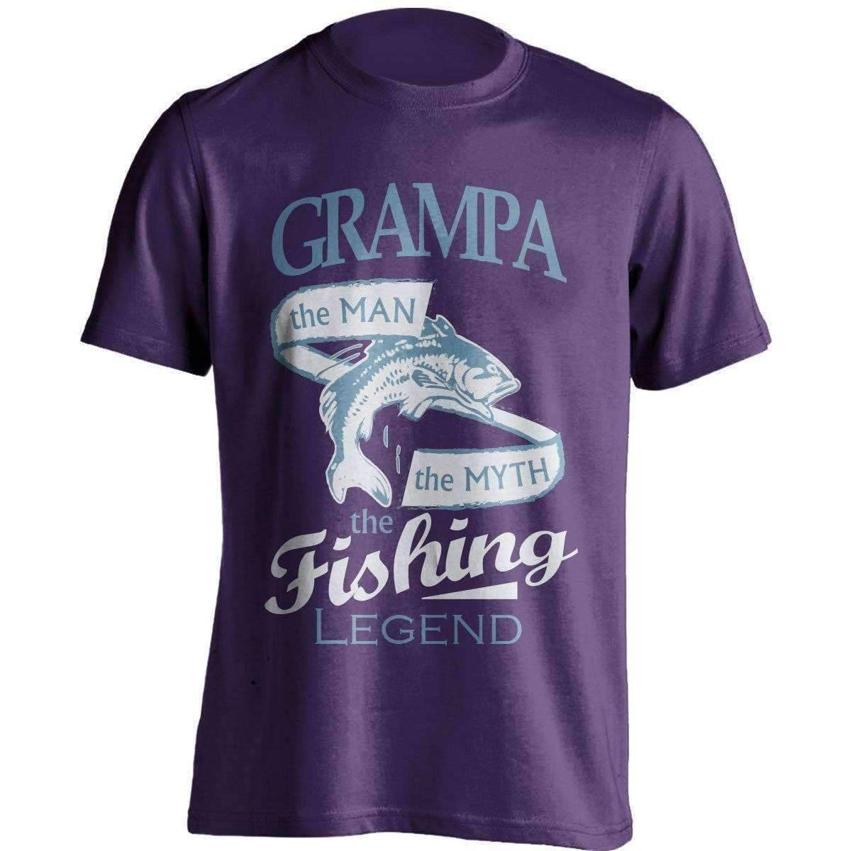 "Grampa, The Man, The Myth, The Fishing Legend" T-Shirt - OutdoorsAdventurer