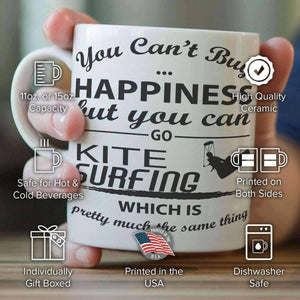 "You Can't Buy Happiness But You Can Go Kite Surfing" Mug - OutdoorsAdventurer