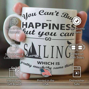 "You Can't Buy Happiness But You Can Go Sailing" Mug - OutdoorsAdventurer