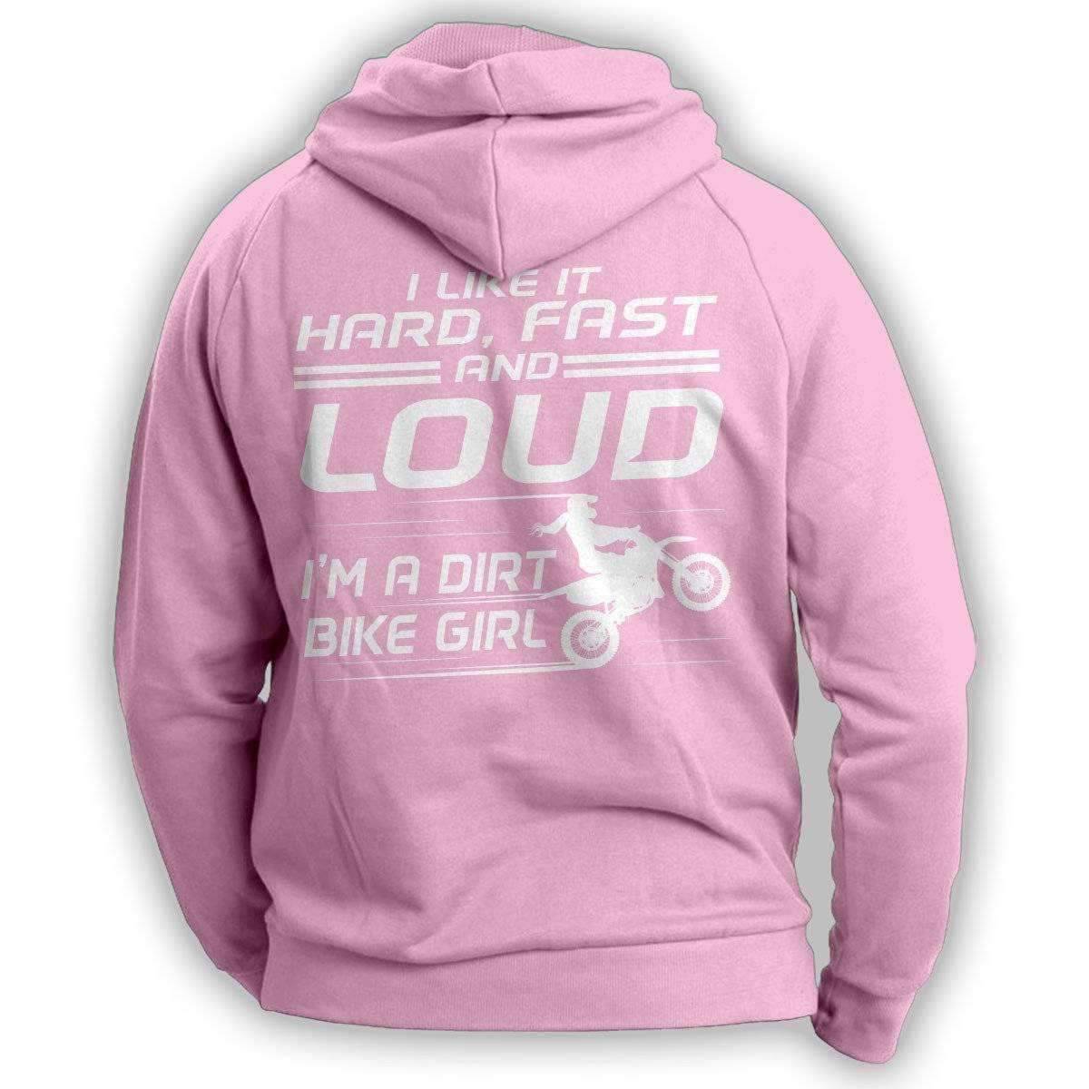 "I Like It Hard, Fast And Loud I'm A Dirt Bike Girl" Hoodie - OutdoorsAdventurer