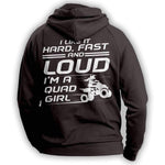 "I Like It Hard Fast And Loud..." Quad Women Hoodie - OutdoorsAdventurer