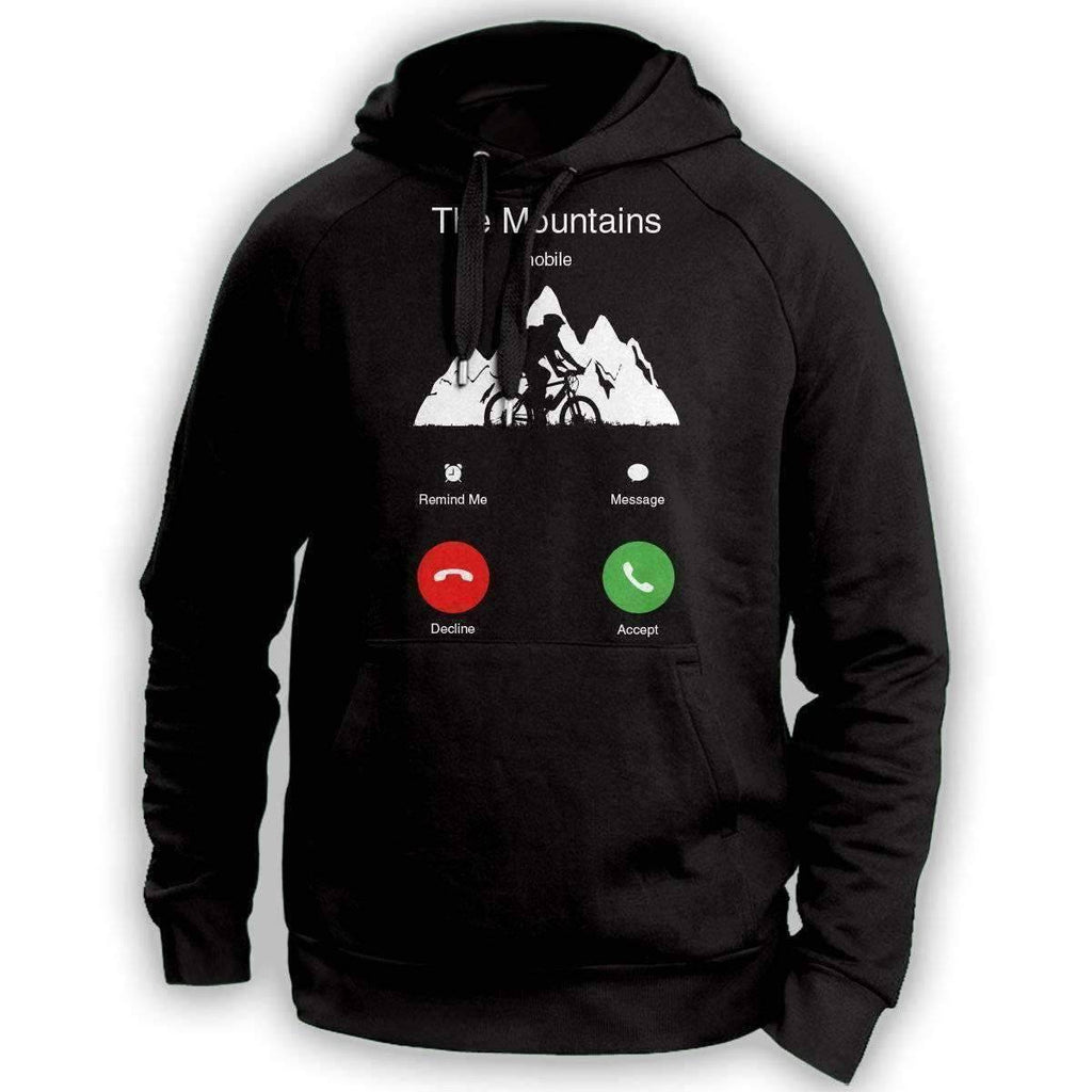The Mountains Mobile Mountain Biking Hoodie