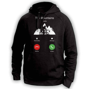 The Mountains Mobile Mountain Biking Hoodie