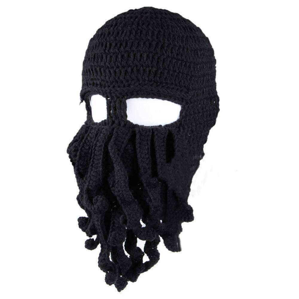 Barbarian Beard Beanie Octopus Knitted Hat - OutdoorsAdventurer