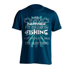 You Can't Buy Happiness, But You Can Go Fishing T-Shirt NAVY