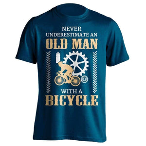 "Never Underestimate An Old Man..." Bicycle T-Shirt - OutdoorsAdventurer
