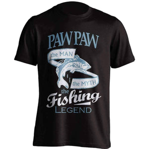 "Paw Paw, The Man, The Myth, The Fishing Legend" T-Shirt - OutdoorsAdventurer