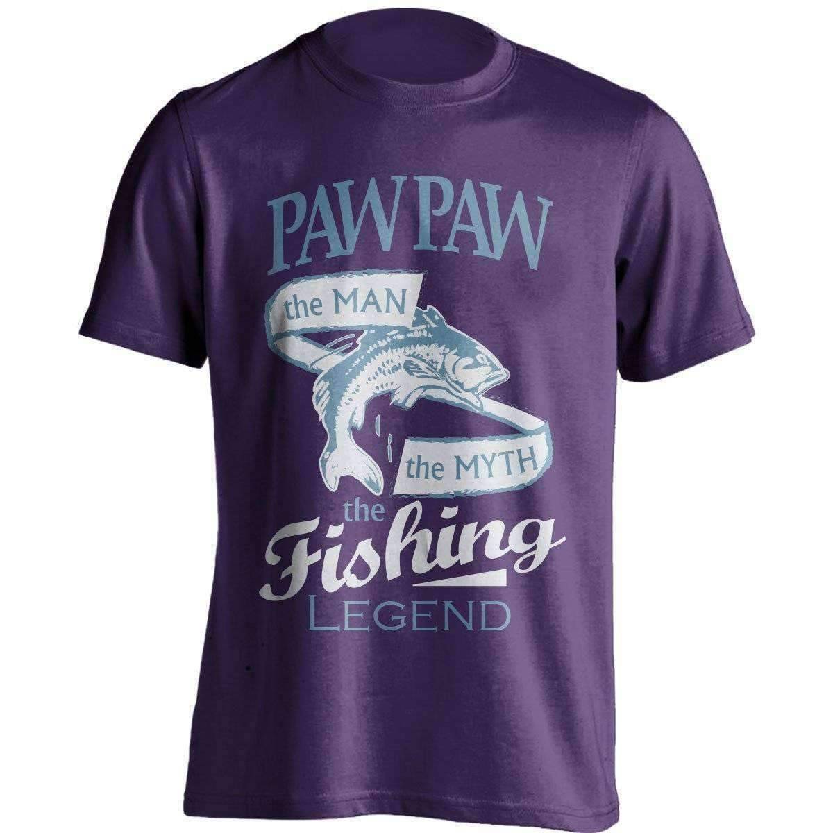 "Paw Paw, The Man, The Myth, The Fishing Legend" T-Shirt - OutdoorsAdventurer