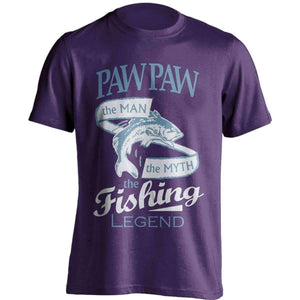 "Paw Paw, The Man, The Myth, The Fishing Legend" T-Shirt - OutdoorsAdventurer