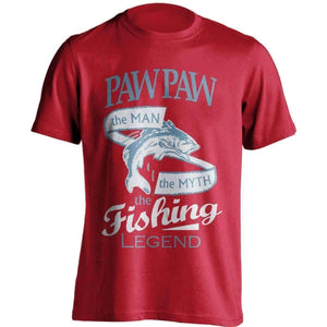 "Paw Paw, The Man, The Myth, The Fishing Legend" T-Shirt - OutdoorsAdventurer
