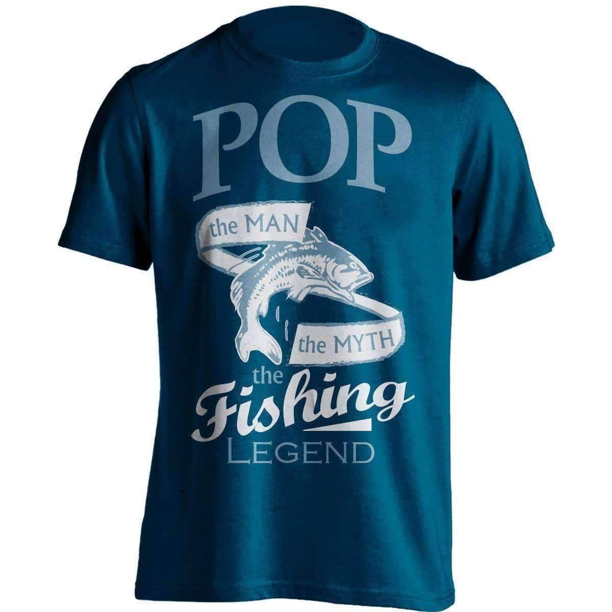 "Pop, The Man, The Myth, The Fishing Legend" T-Shirt - OutdoorsAdventurer