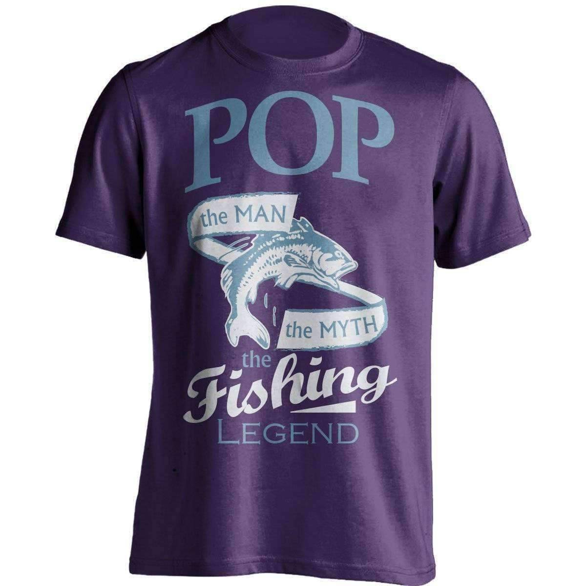 "Pop, The Man, The Myth, The Fishing Legend" T-Shirt - OutdoorsAdventurer