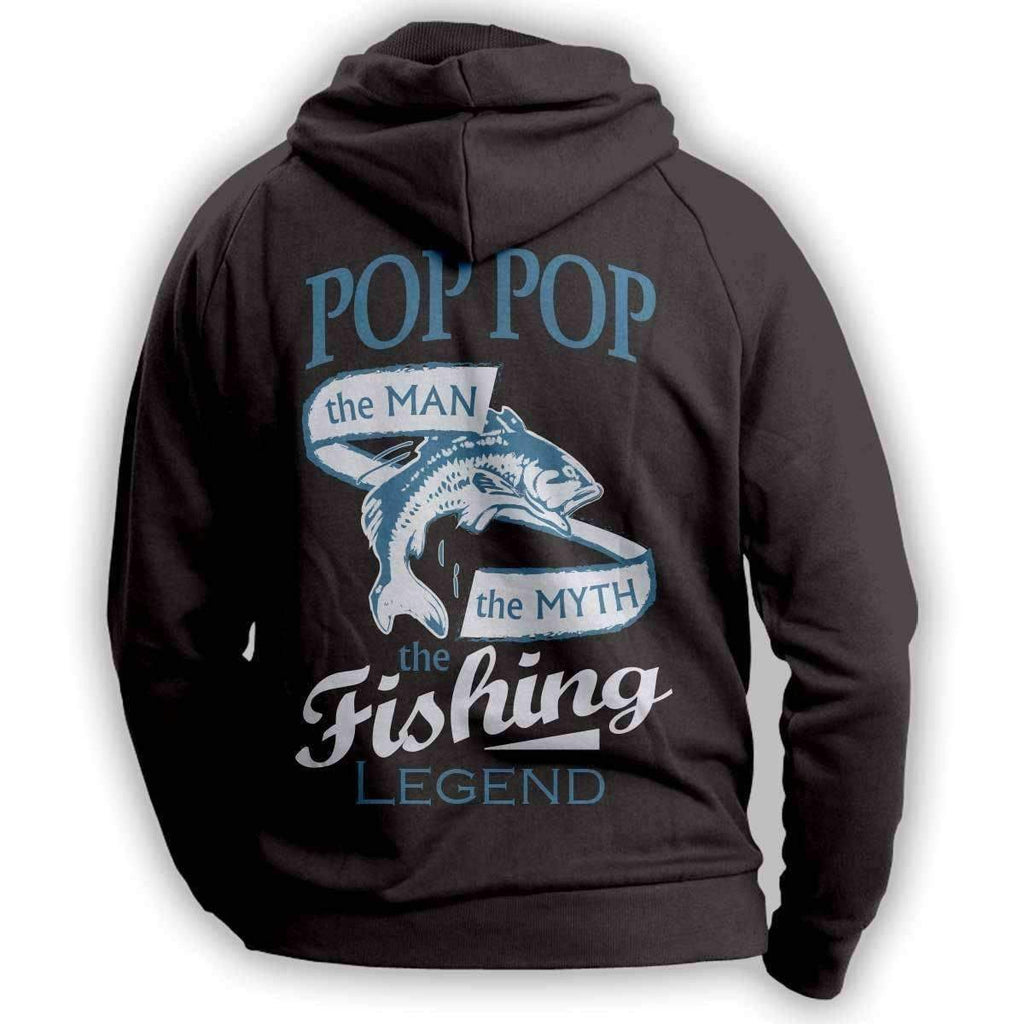 "Pop Pop, The Man, The Myth, The Fishing Legend" Hoodie - OutdoorsAdventurer