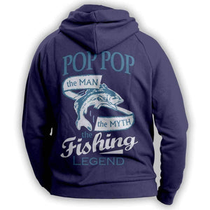 "Pop Pop, The Man, The Myth, The Fishing Legend" Hoodie - OutdoorsAdventurer