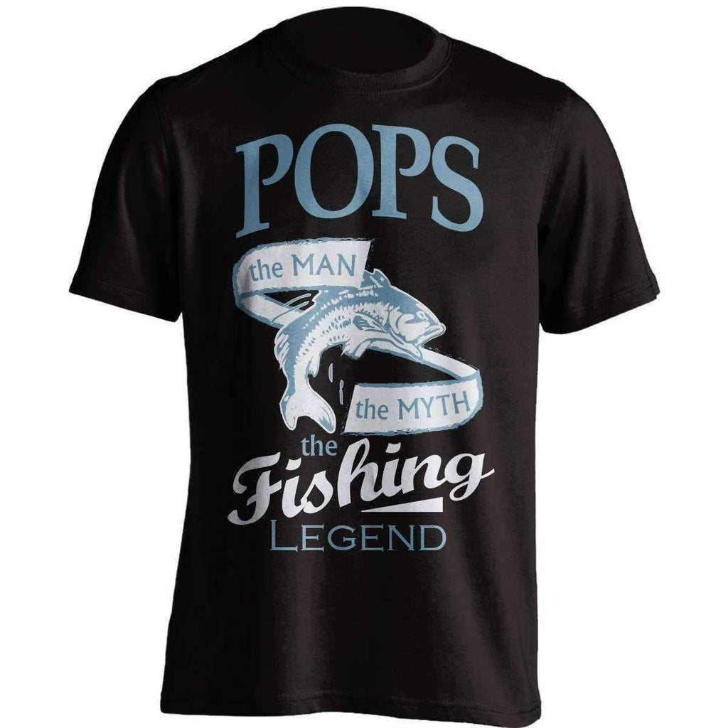 "Pops, The Man, The Myth, The Fishing Legend" T-Shirt - OutdoorsAdventurer