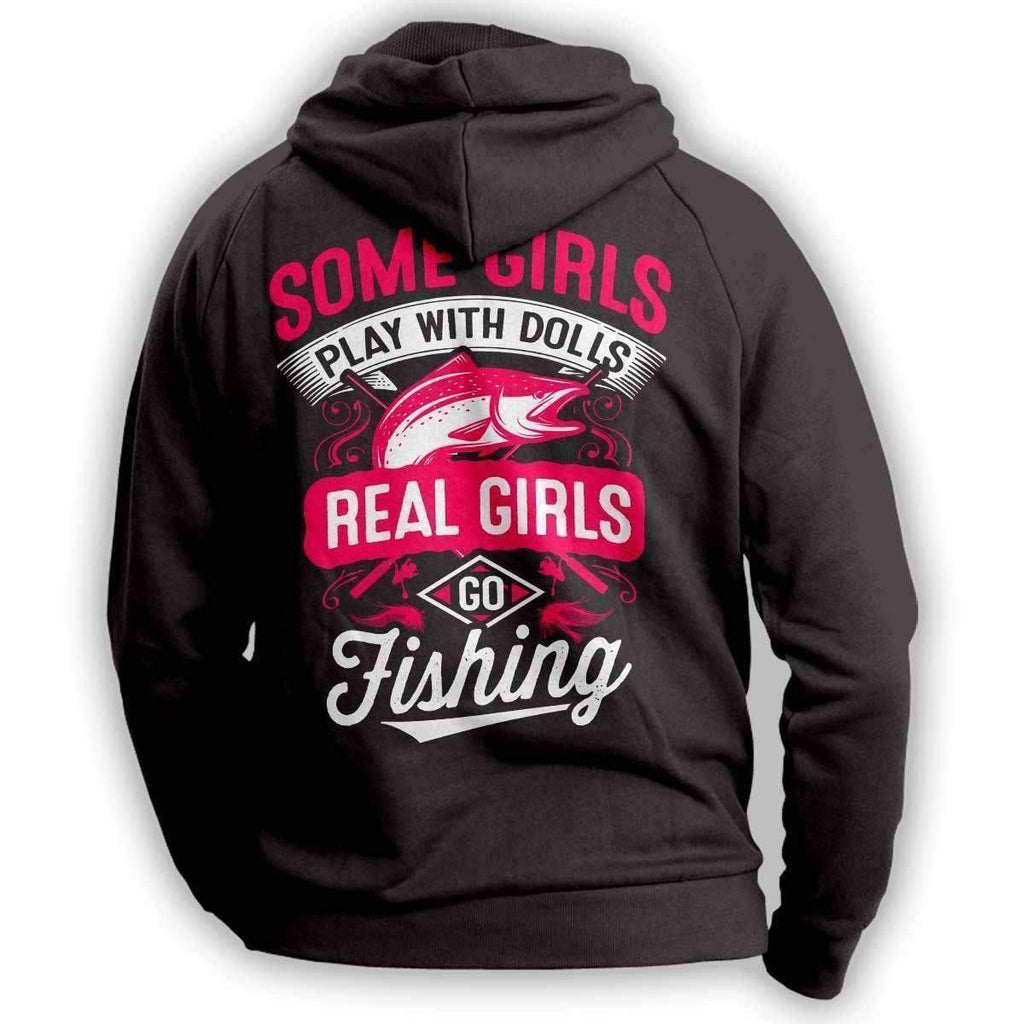 Real Girls Go Fishing Hoodie - OutdoorsAdventurer