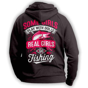 Real Girls Go Fishing Hoodie - OutdoorsAdventurer
