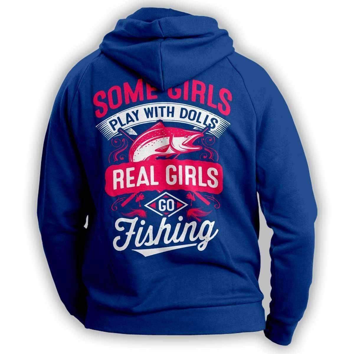 Real Girls Go Fishing Hoodie - OutdoorsAdventurer