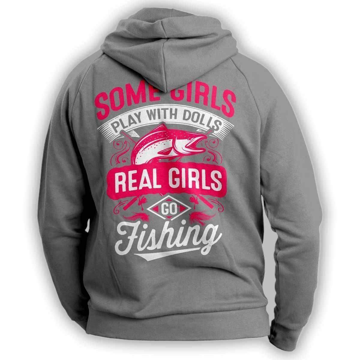 Real Girls Go Fishing Hoodie - OutdoorsAdventurer
