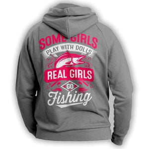 Real Girls Go Fishing Hoodie - OutdoorsAdventurer