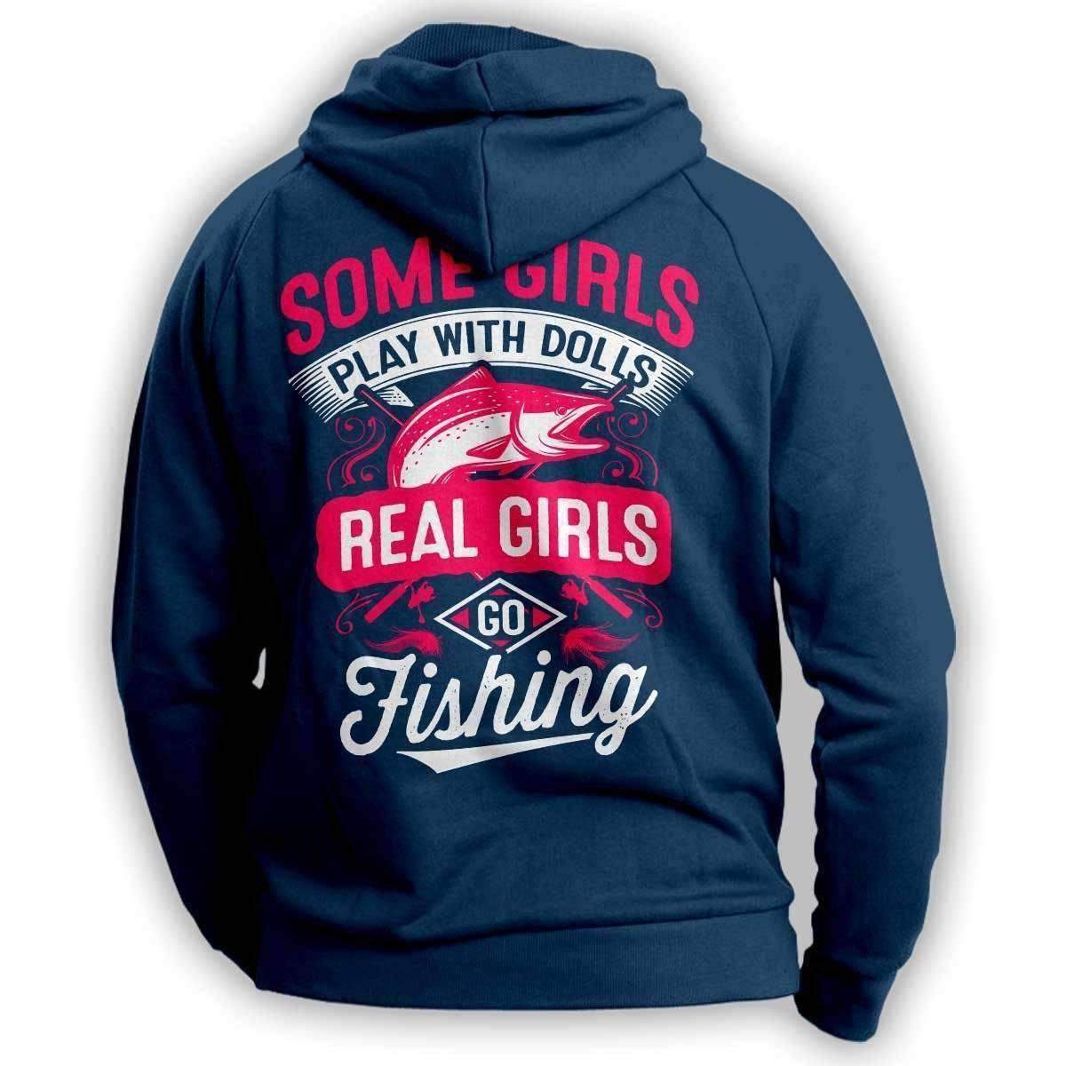 Real Girls Go Fishing Hoodie - OutdoorsAdventurer