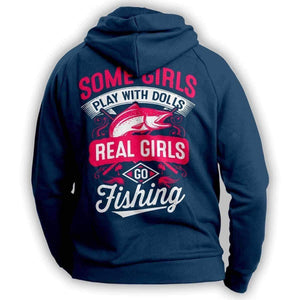 Real Girls Go Fishing Hoodie - OutdoorsAdventurer