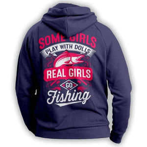 Real Girls Go Fishing Hoodie - OutdoorsAdventurer