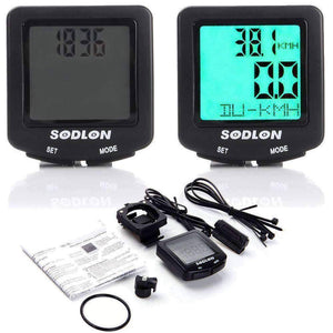 LCD Bike Computer with 20+ Features , Waterproof + Backlit - OutdoorsAdventurer