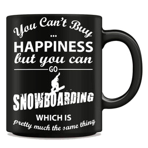 "You Can't Buy Happiness But You Can Go Snowboarding" Mug - OutdoorsAdventurer