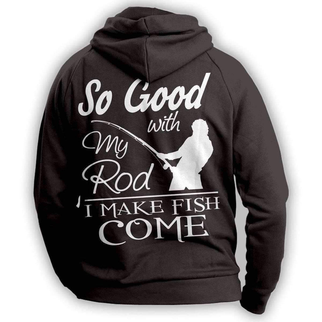 "So Good With My Rod..." Fishing Hoodie - OutdoorsAdventurer