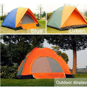 4 person Windproof Waterproof Anti UV Double Layer Tent  double door  tent Double Layer Outdoor Camping Hike Travel Play Tent - OutdoorsAdventurer