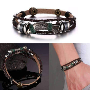 Fishing Leather Bracelet - OutdoorsAdventurer